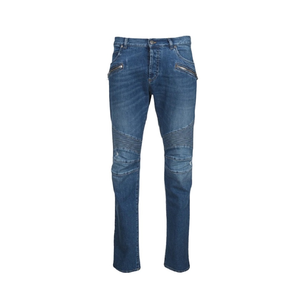BALMAIN ZIP TAPERED JEANS